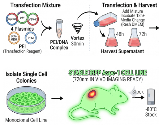 iRFPAsPC-1 형광 단백질 발현 stable cell line 이미지
